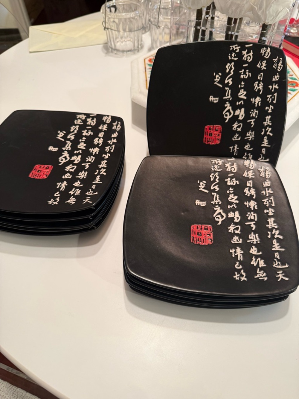 Set of 10 inspired by Vintage Kafuh Japanese design 7.25” Salad/Sushi plates